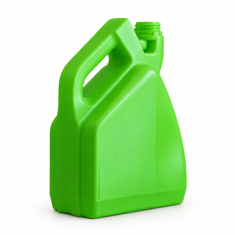 Lime green angular container