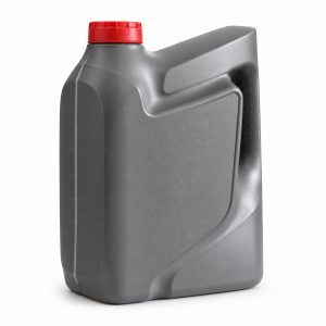 Charcoal container with red cap